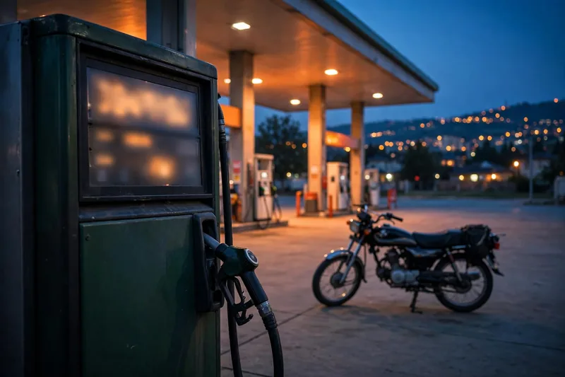 Will petrol price decrease in Pakistan? A petrol pump at dusk as drivers wait for the next daily notification