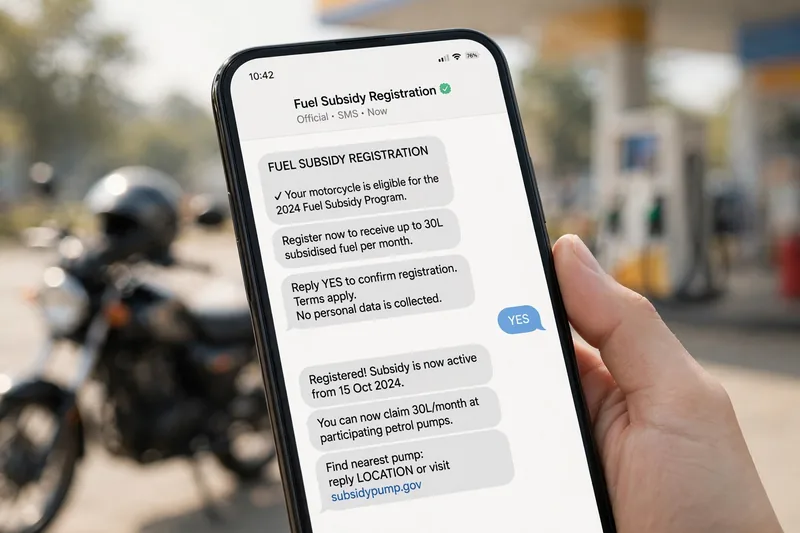 9771 SMS registration for PM Fuel Relief Scheme 2026